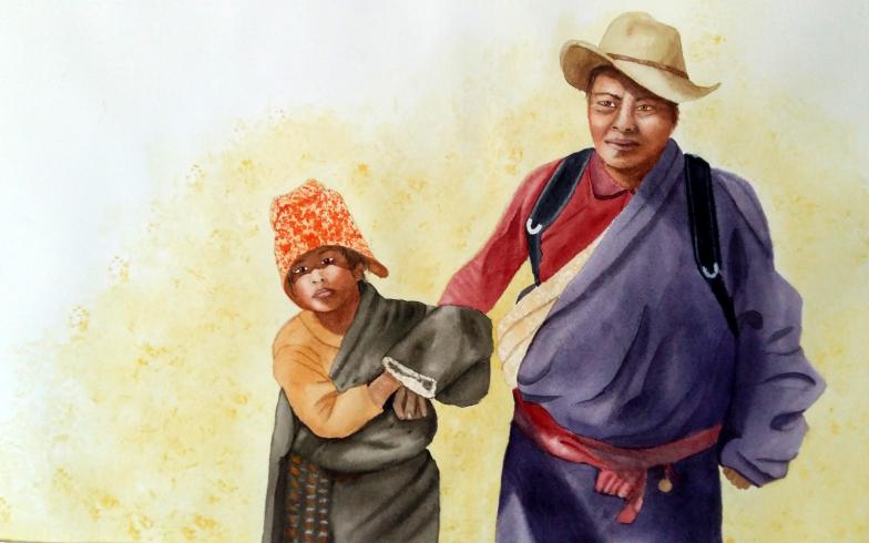 PAPA + FILS au Tibet